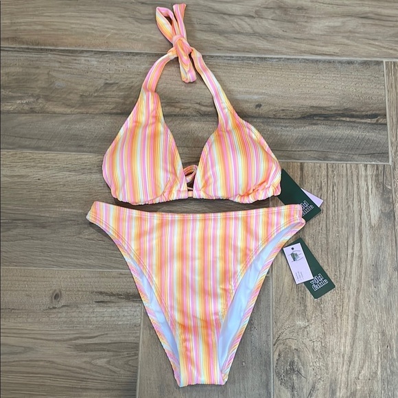 wild fable Other - Wild Fable Orange and Pink Striped Bikini